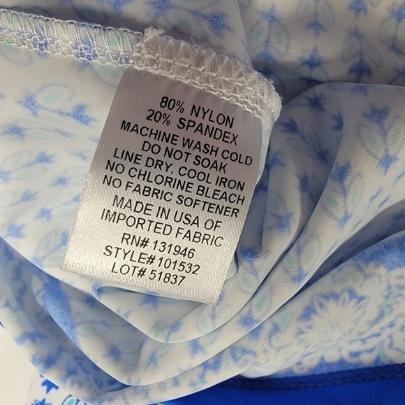 Jude Connaly Scarlett Dress Blue White A-Line Skirt Elastic Waist Sleeveless S - Picture 3 of 10